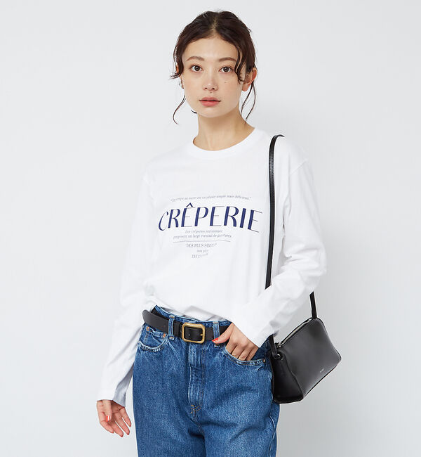 Rouge vif「シンプルロゴプリントロンT」|Tシャツ・カットソー|