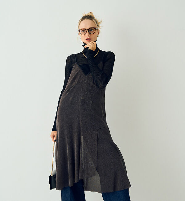 Rouge vif「シアーラメチュールキャミワンピース」|ワンピース|