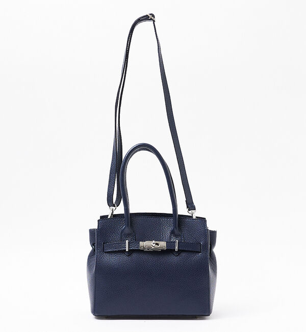 Rouge vif「【追加2】【AULENTTI/オウレンティ】レザーベルト付ミディトートバッグ」|ショルダー・メッセンジャー|