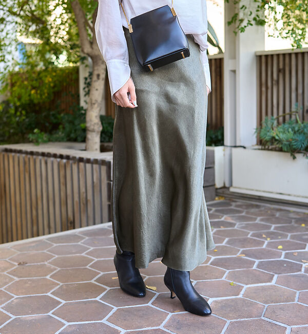 Rouge vif「バイヤスロングスカート　顔料染」|スカート|