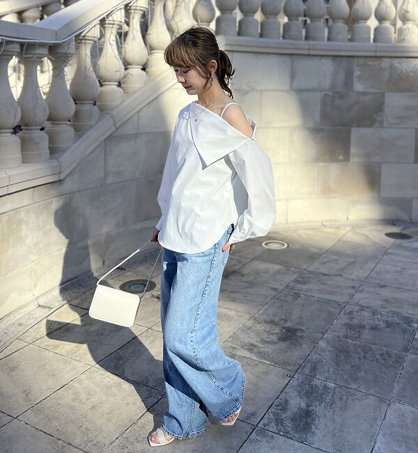 Rouge vif「【一部店舗限定】アシメオフショルブラウス」|シャツ・ブラウス|