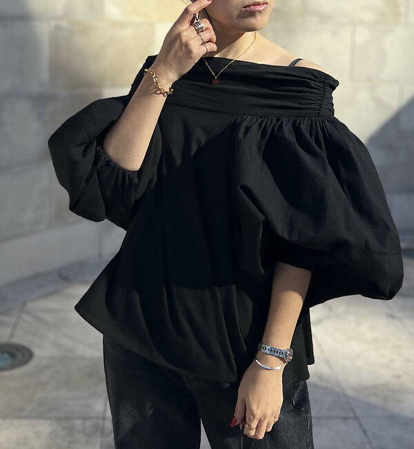 Rouge vif「コットンオフショルボリュームブラウス」|シャツ・ブラウス|