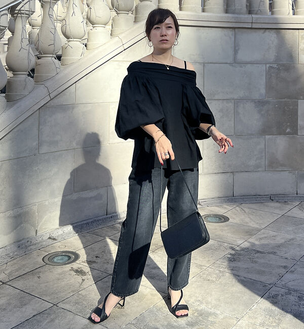 Rouge vif「コットンオフショルボリュームブラウス」|シャツ・ブラウス|