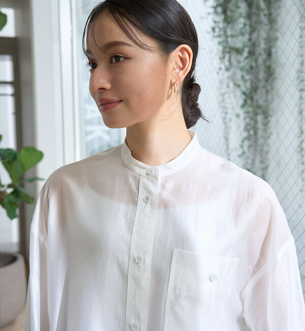 Rouge vif「ポケット付きシアーシャツ」|シャツ・ブラウス|