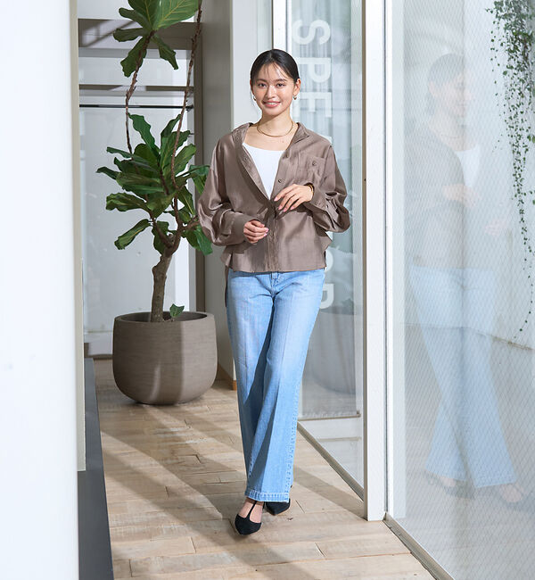 Rouge vif「ポケット付きシアーシャツ」|シャツ・ブラウス|