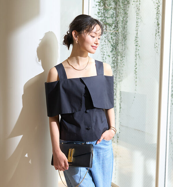 Rouge vif「ケープオフショルブラウス」|シャツ・ブラウス|