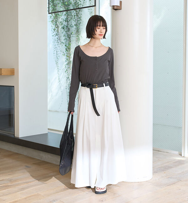 Rouge vif「タックフレアマキシスカート」|スカート|