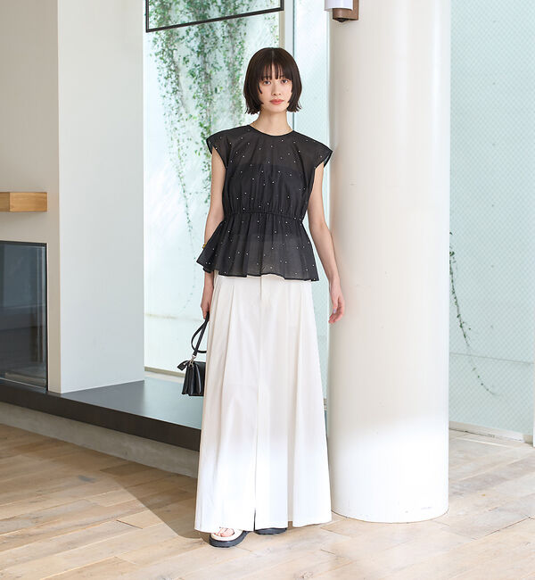 Rouge vif「タックフレアマキシスカート」|スカート|