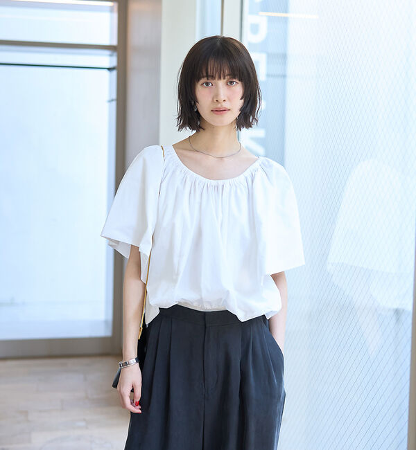 Rouge vif「シルク混コットンフォルムブラウス」|シャツ・ブラウス|