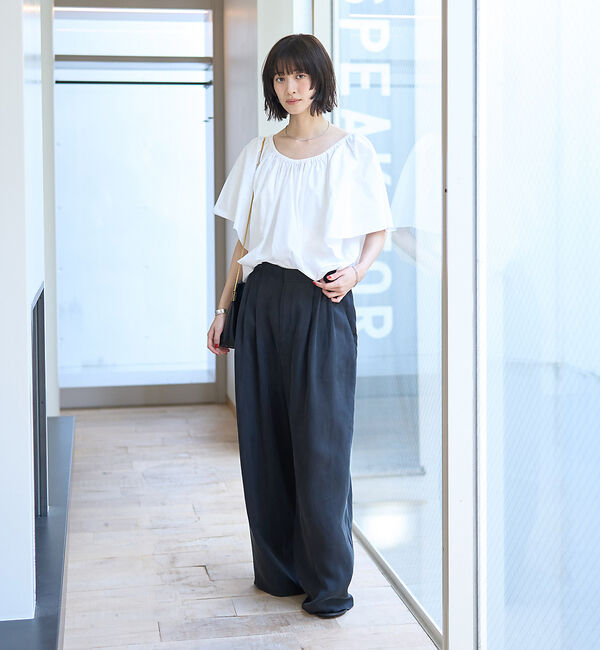 Rouge vif「シルク混コットンフォルムブラウス」|シャツ・ブラウス|