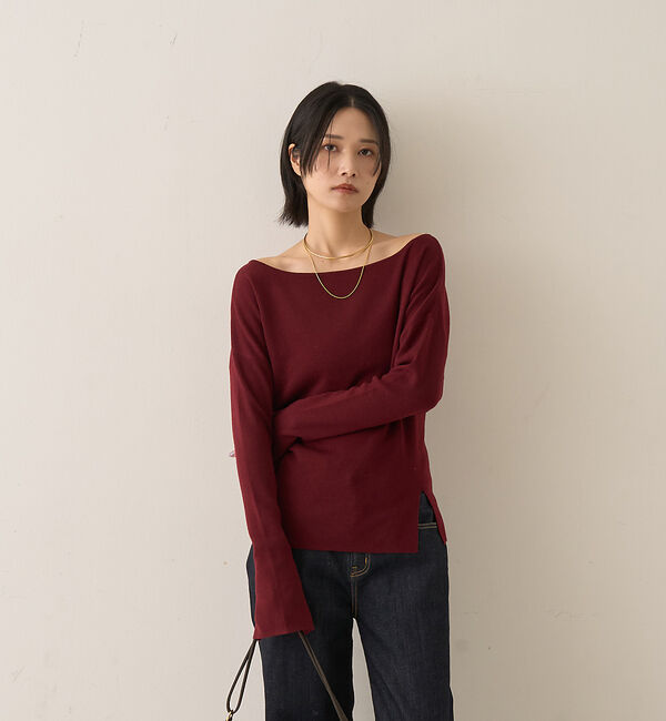 Rouge vif「【セットアップ対応】フレアドルマンニットプルオーバー」|ニット・セーター|