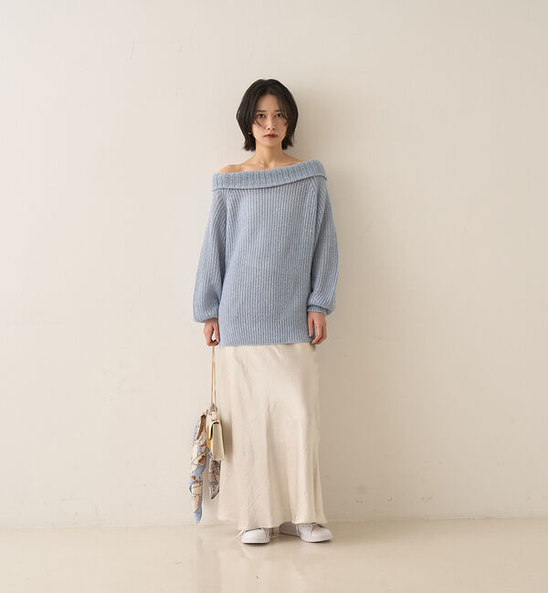 Rouge vif「モヘア混オフショルラメニットプルオーバー」|ニット・セーター|