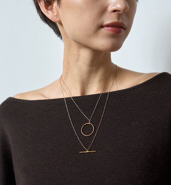 Rouge vif「【PETIT MOMENTS/プティ・モーメント】2連レイヤードネックレス De」|ネックレス|