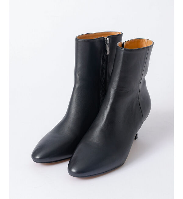 Rouge vif「【REMME／レメ】サイドジップレザーショートブーツ」|ショートブーツ|