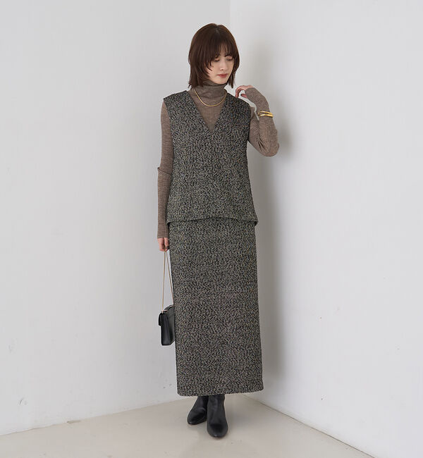 Rouge vif「【セットアップ対応】ポリウーリングカルセタイトスカート」|スカート|