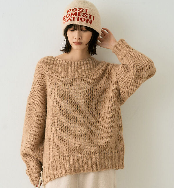 Rouge vif「ロービングニットプルオーバー」|ニット・セーター|ベージュ