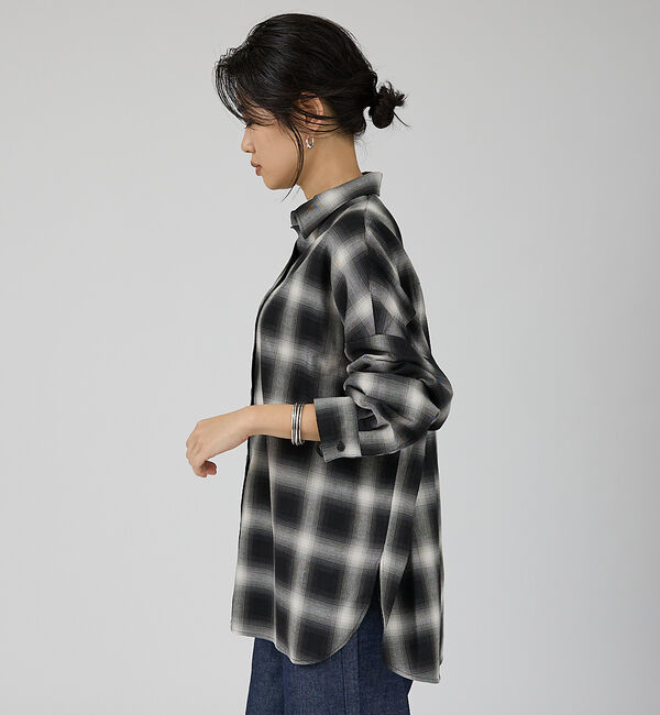 Rouge vif「オンブレーチェックオーバーシャツ」|シャツ・ブラウス|