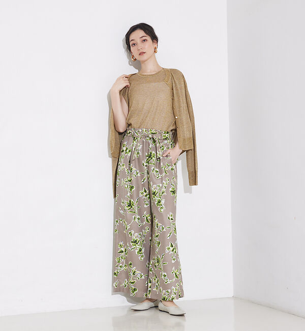 qualite「【夏の羽織りにおすすめ】ラメハイゲージニットカーデ」|カーディガン|