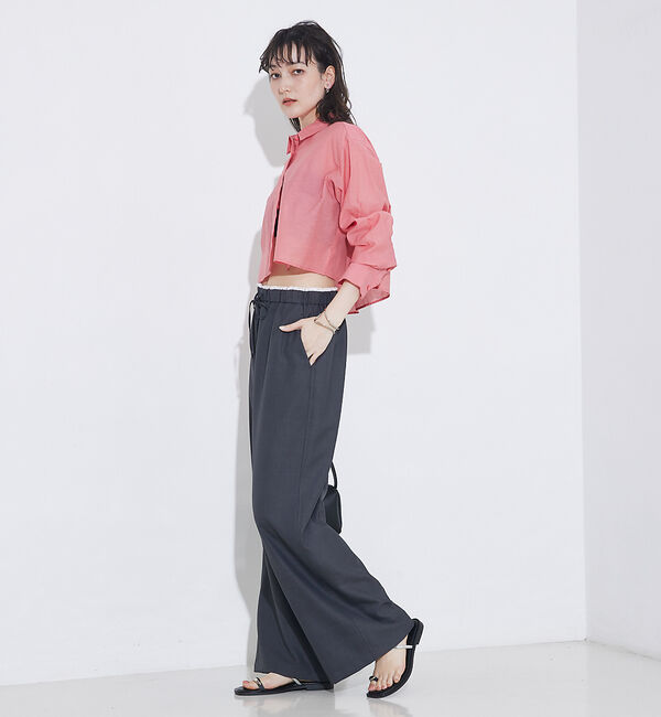 qualite「コットンシアークロップドシャツ」|シャツ・ブラウス|