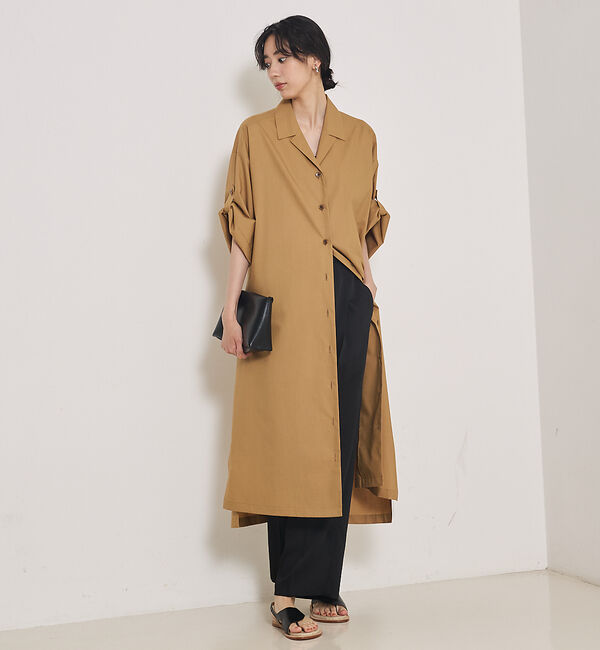 qualite「ダンプシャツワンピース」|ワンピース|