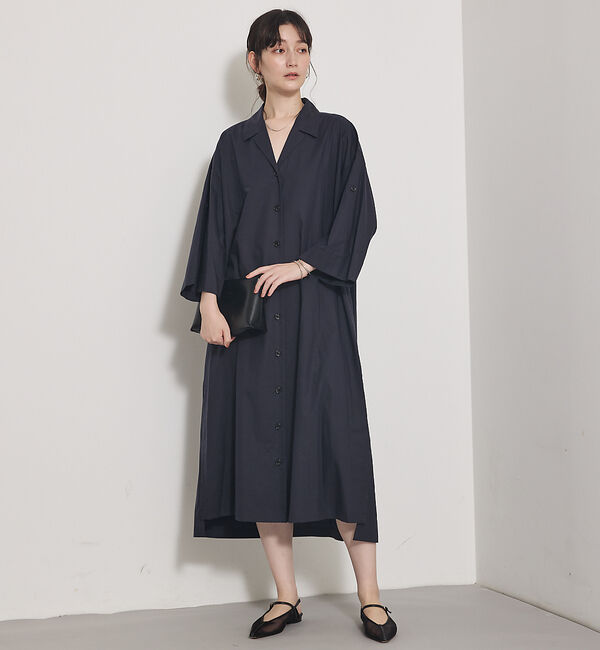 qualite「ダンプシャツワンピース」|ワンピース|