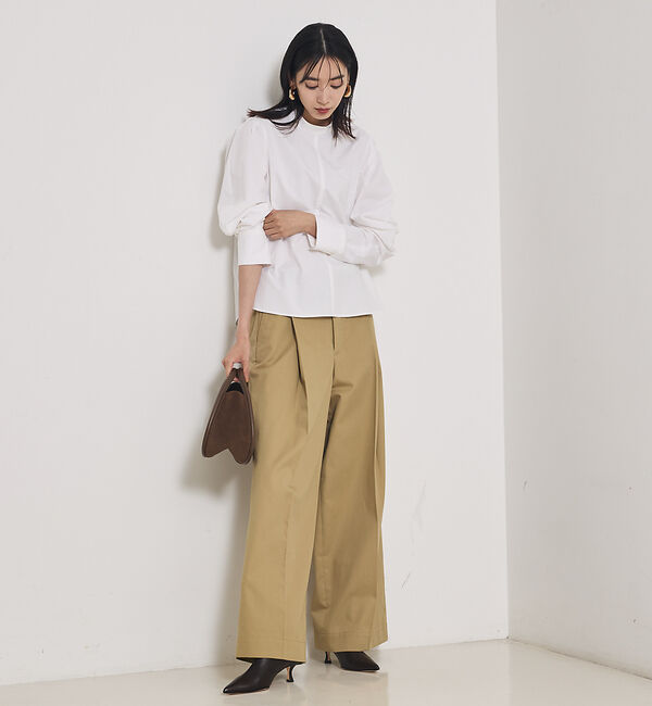 qualite「TCツイルWループタックワイドパンツ」|その他|