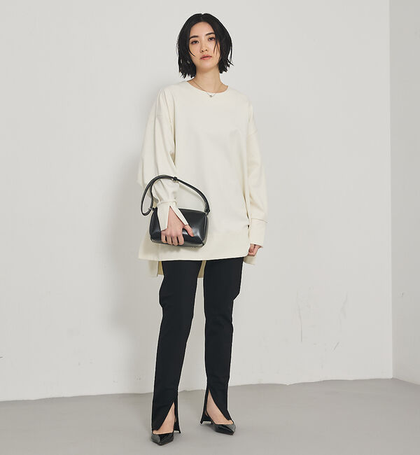 qualite「【大人の上品な抜け感】ツイルダンボールプルオーバー」|Tシャツ・カットソー|