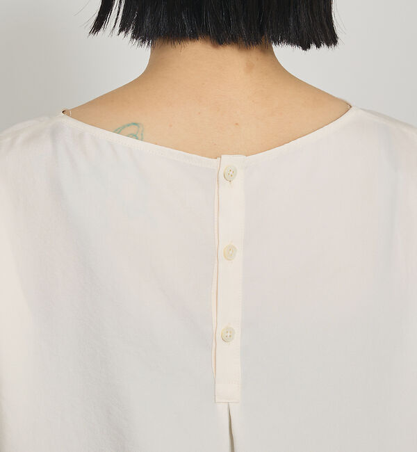 qualite「ブライトツイルベルブラウス」|シャツ・ブラウス|