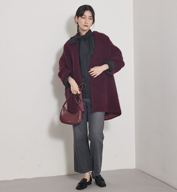 qualite「【Can Cam掲載】タフタボウタイブラウス/ボウタイ取り外し可能」|シャツ・ブラウス|