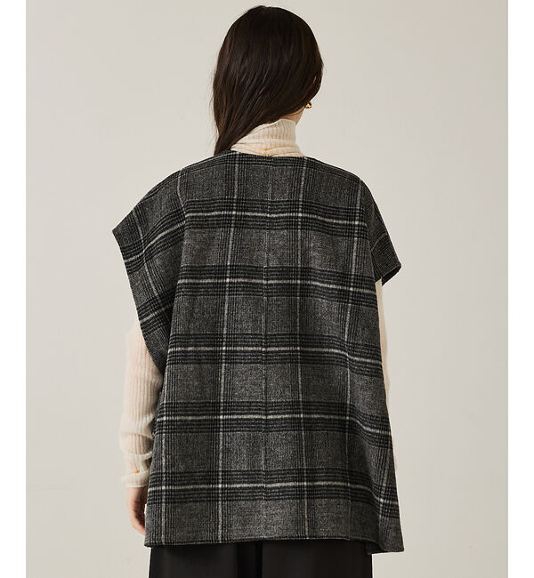 qualite「ウールチェックジレ」|その他|