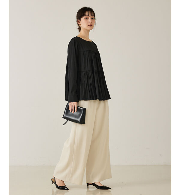 qualite「エアーフローティアードブラウス」|シャツ・ブラウス|