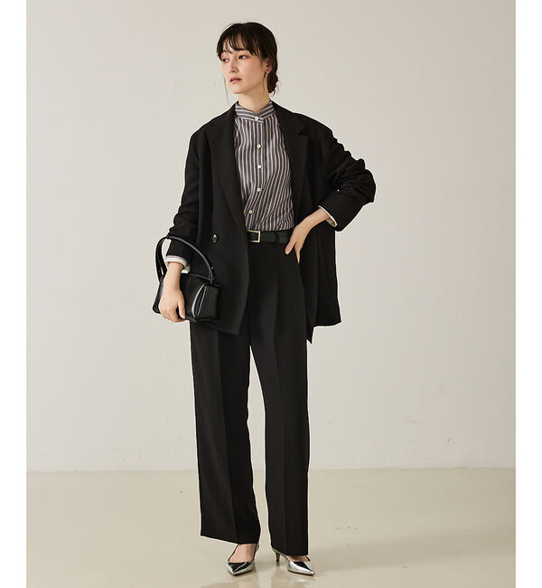 qualite「【ボウタイ取り外し可能】クレリックボウタイブラウス」|シャツ・ブラウス|