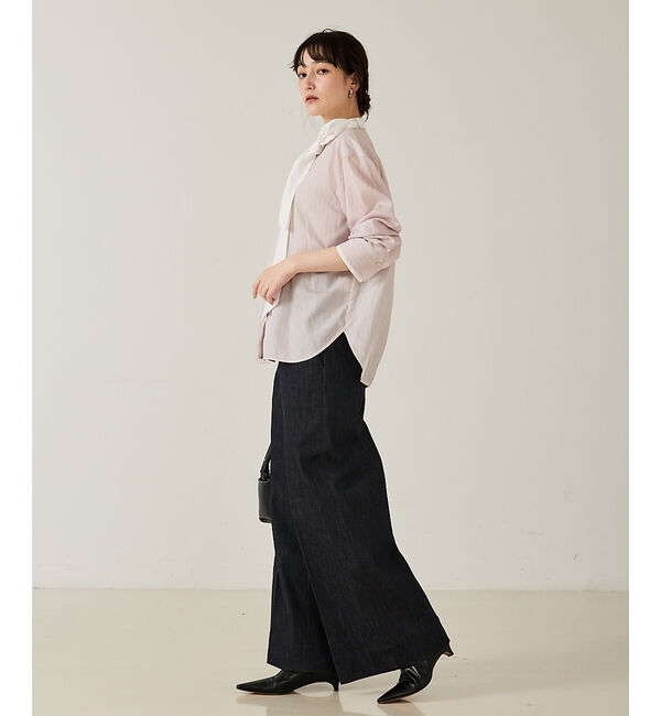 qualite「【ボウタイ取り外し可能】クレリックボウタイブラウス」|シャツ・ブラウス|