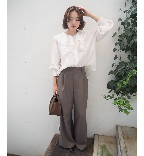 qualite「ダブルラッフルブラウス」|シャツ・ブラウス|