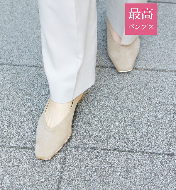 AU BANNISTER「【最高パンプス/1cmヒール】美脚&times;快適 パンプス」|パンプス|ベージュ
