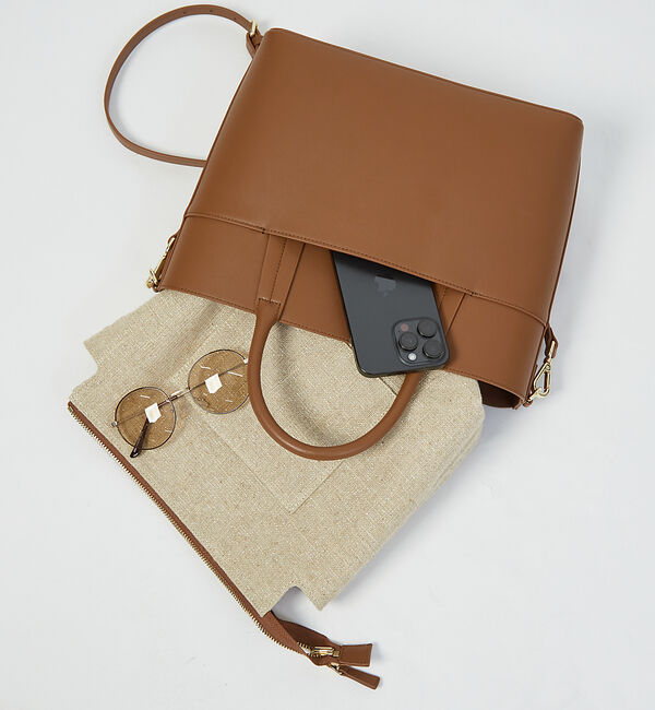 LOWELL things「Corde/レザーウェービーメッシュ2WAYトートバッグ」|トートバッグ|