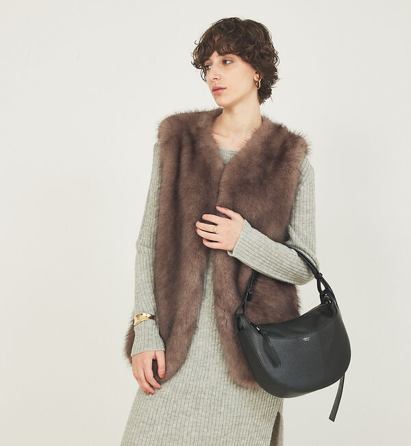 LOWELL things「【VERY掲載】Mois/レザーハーフMOONショルダー」|ショルダー・メッセンジャー|