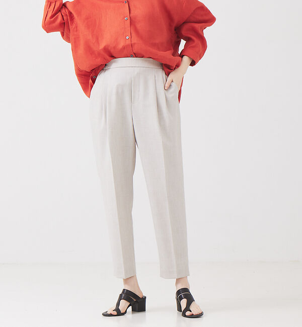 abahouse mavie「【感嘆】ドライタッチ・タックテーパードパンツ」|その他|