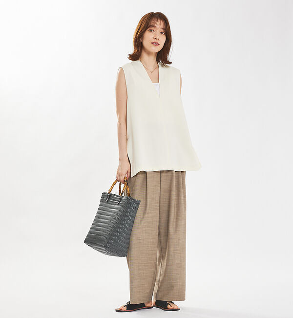 abahouse mavie「【セットアップ対応】ダブルクロスオーバーベスト」|ベスト・ジレ|