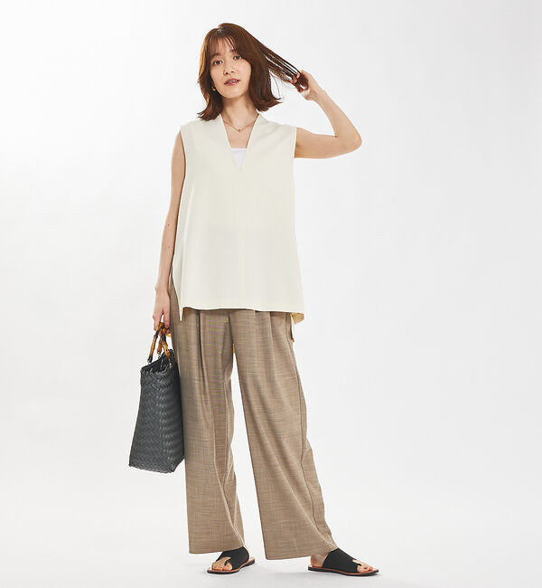 abahouse mavie「【セットアップ対応】ダブルクロスオーバーベスト」|ベスト・ジレ|