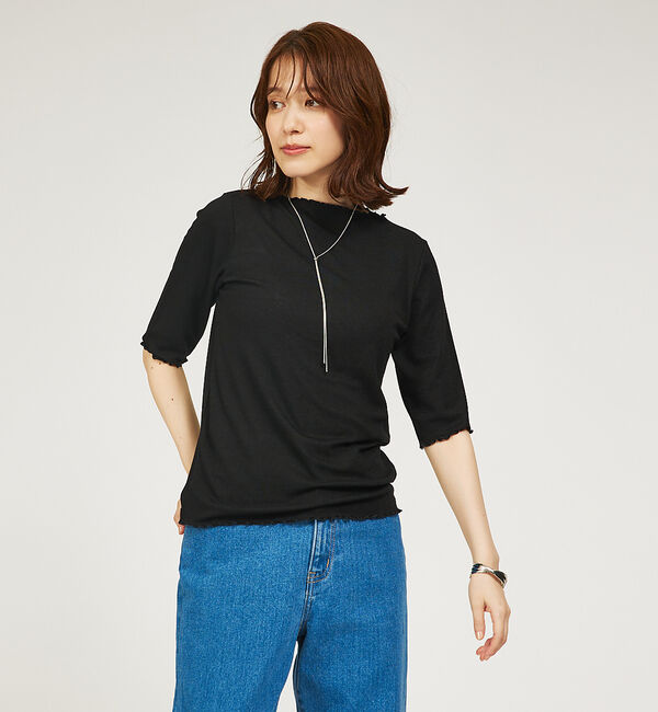 abahouse mavie「メロウスパーク5分袖プルオーバー」|Tシャツ・カットソー|