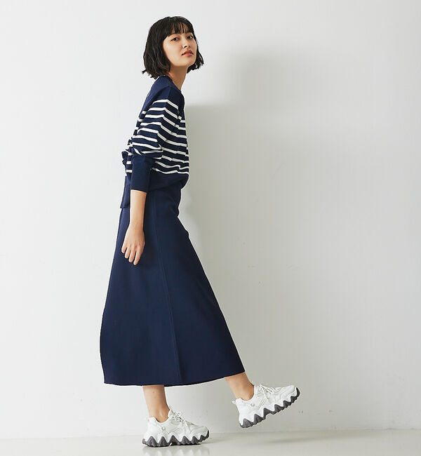 abahouse mavie「【セットアップ対応】セミフレアニットスカート」|スカート|