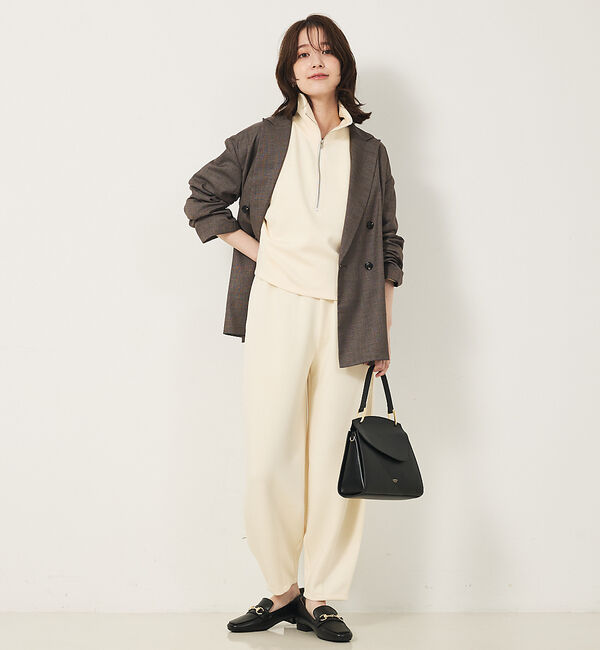 abahouse mavie「ライトダンボールハーフジッププルオーバー」|スウェット・ジャージ|