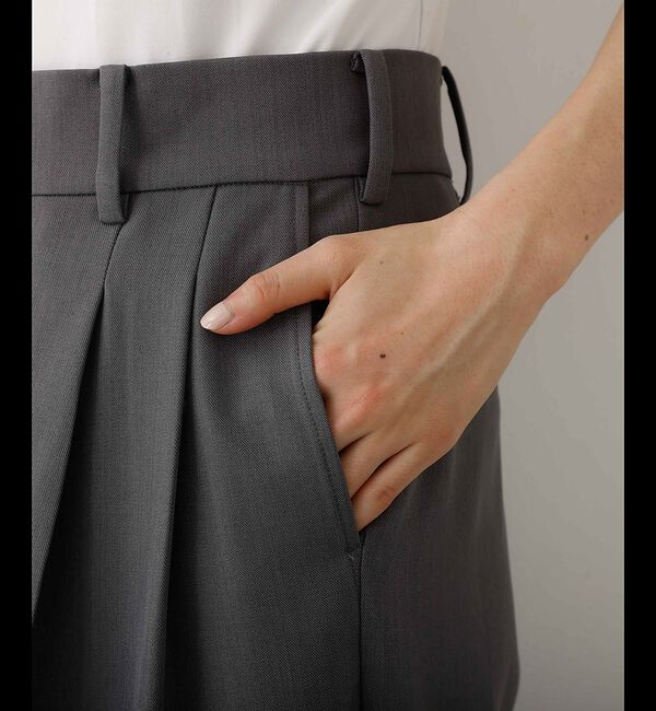 abahouse mavie「【後ろウエストゴム】タックワイドスラックス　m_01/シーズンレス/メンズライク」|その他|