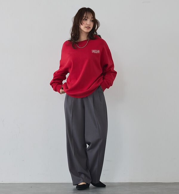 abahouse mavie「【後ろウエストゴム】タックワイドスラックス　m_01/シーズンレス/メンズライク」|その他|