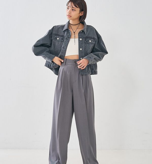 abahouse mavie「【オリジナル】デニムショートジャケット/バルーン袖/長袖/羽織/春服【予約】」|その他|