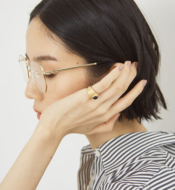 The Store by C' 「【studioDEVE】Wave Motion Signet Ring Blac」|リング|