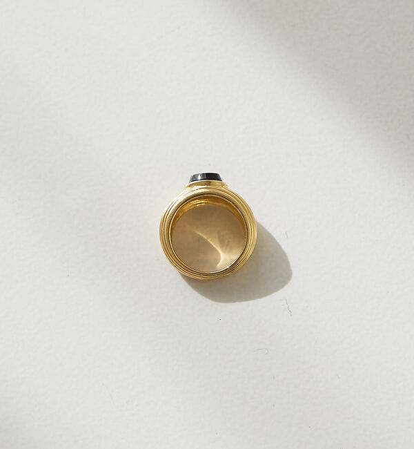 The Store by C' 「【studioDEVE】Wave Motion Signet Ring Blac」|リング|