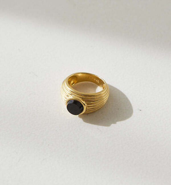 The Store by C' 「【studioDEVE】Wave Motion Signet Ring Blac」|リング|
