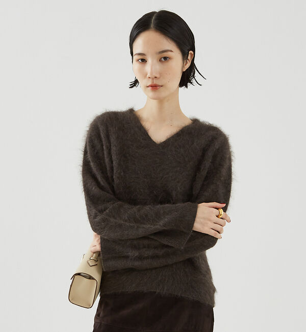 The Store by C' 「【COCUCA】カシミヤファーVプルオーバー」|ニット・セーター|